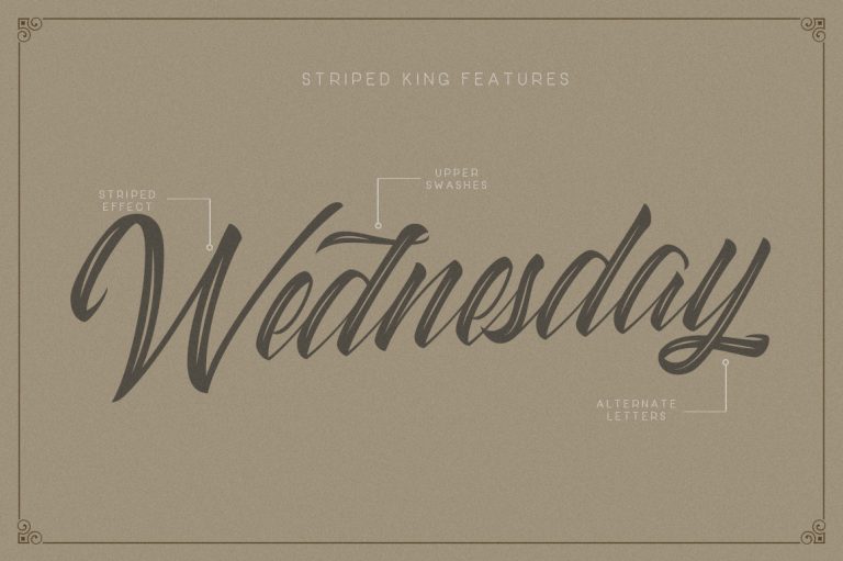 Striped King Vintage Script - Image 6