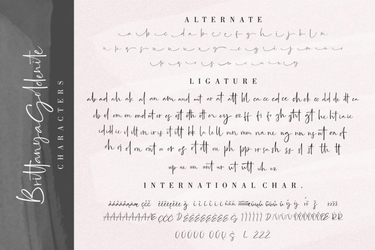 Brittanya Goldenite Stylish Handwritten - Image 10