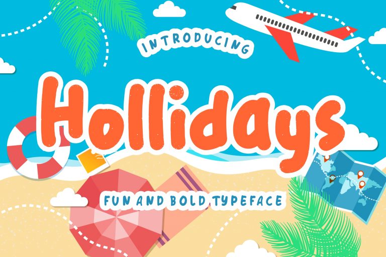 Hollidays Fun Children Typeface