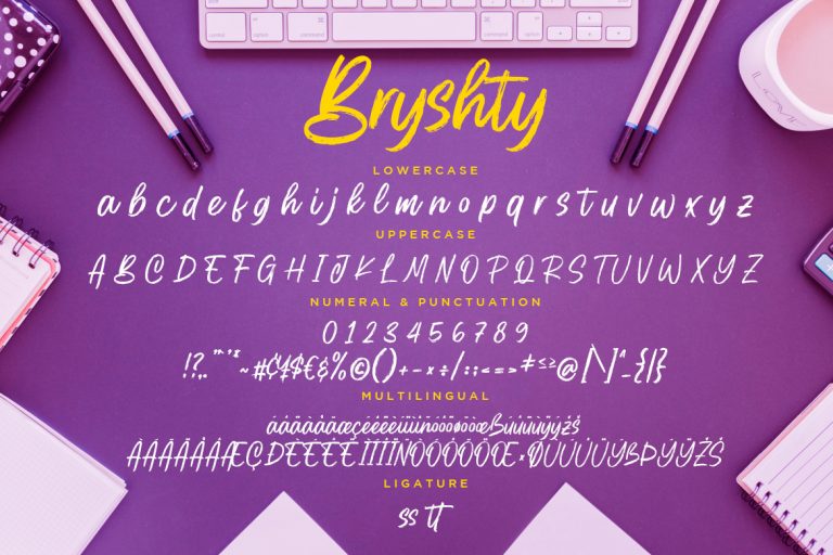 Bryshty Natural Brush Script - Image 7