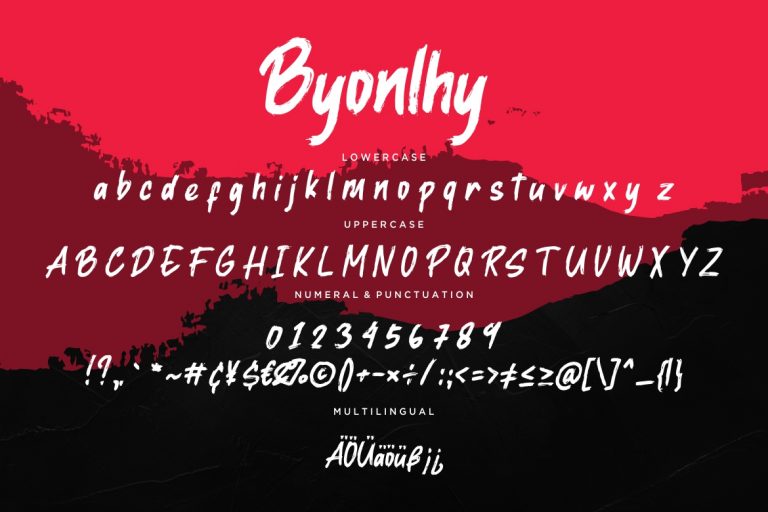 Byonlhy Dry Brush Typeface - Image 7