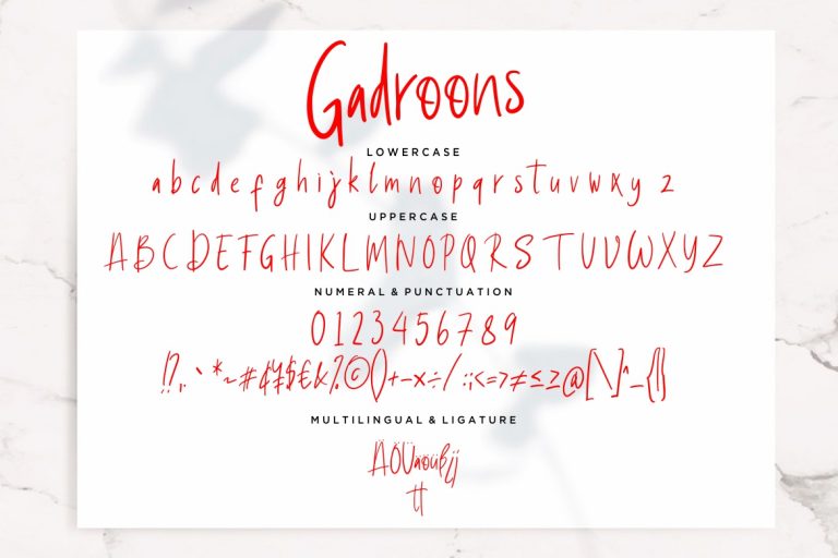Gadroons Casual Handwritten - Image 7