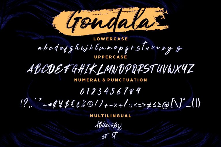 Gondala Handbrush Typeface - Image 7