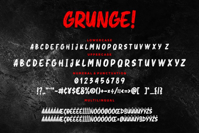 Grunge! Bold Brush Typeface - Image 7