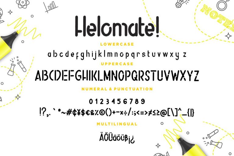Helomate Stencil Typeface - Image 7