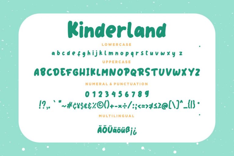 Kinderland Fun Children Typeface - Image 7