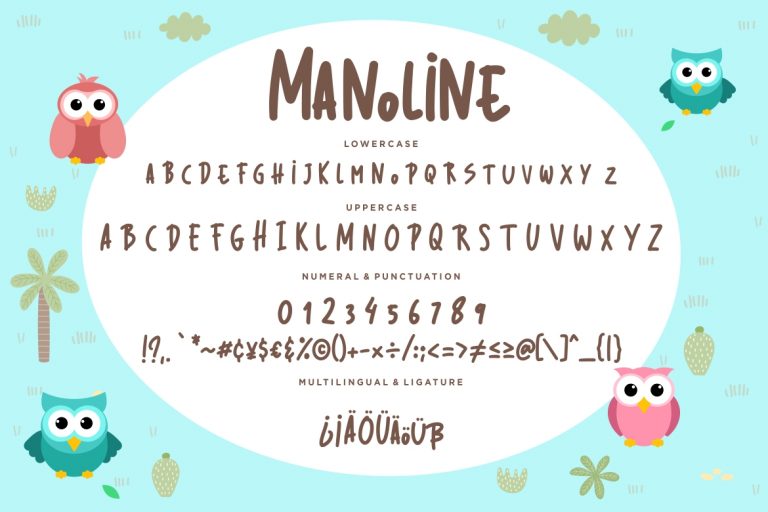 Manoline Fun Children Typeface - Image 7