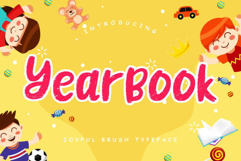 Yearbook Joyful Brush Typeface