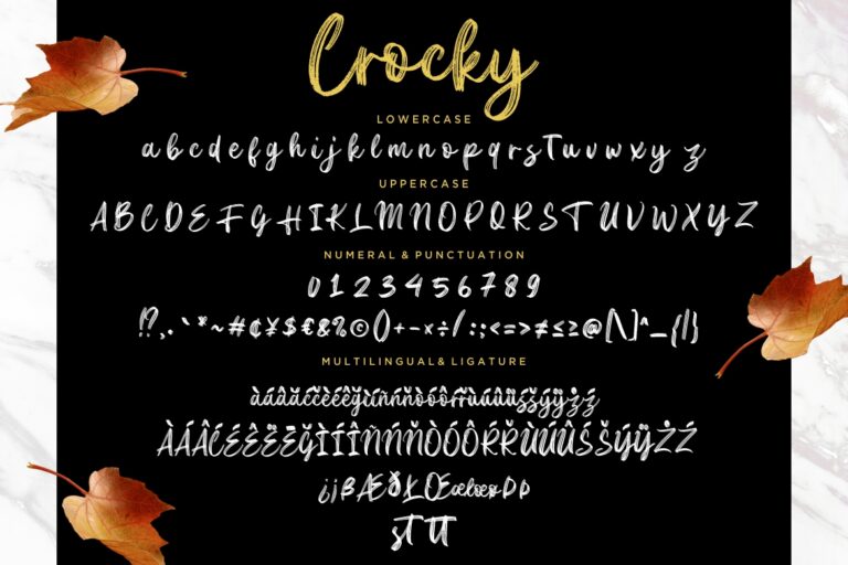 Crocky Handbrush Typeface - Image 7