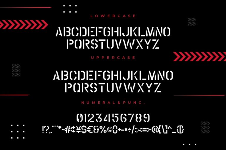 Coutline Stencil Typeface - Image 8