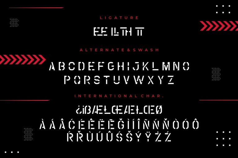 Coutline Stencil Typeface - Image 9