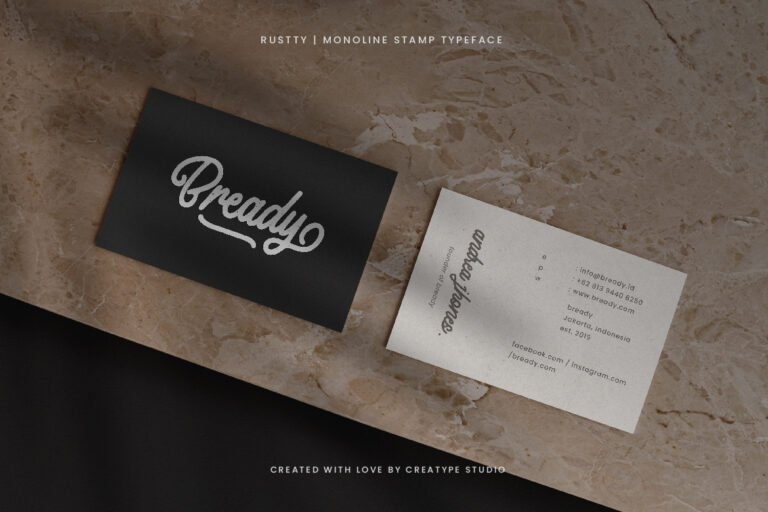 Rustty Monoline Stamp Typeface - Image 5