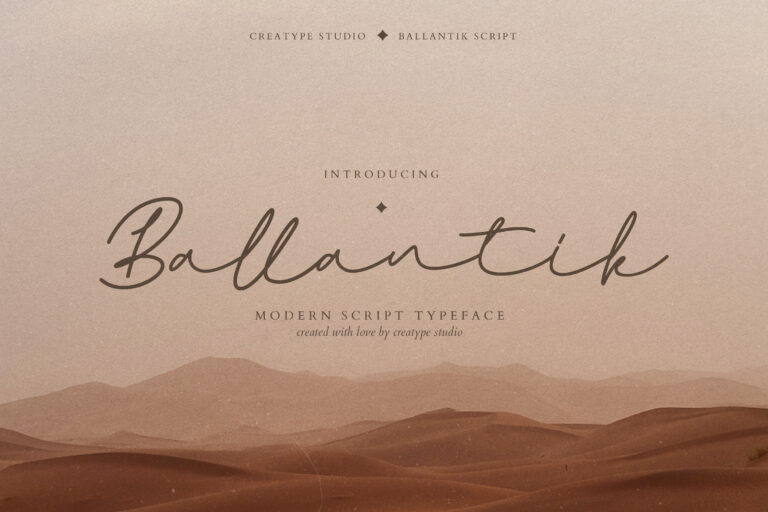 Ballantik Modern Monoline Script