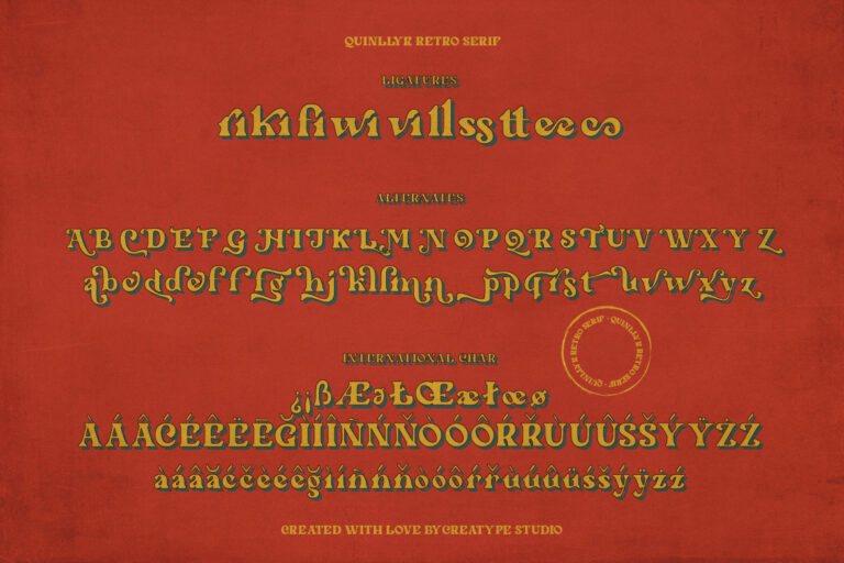 Quinlliyk Retro Serif - Image 9