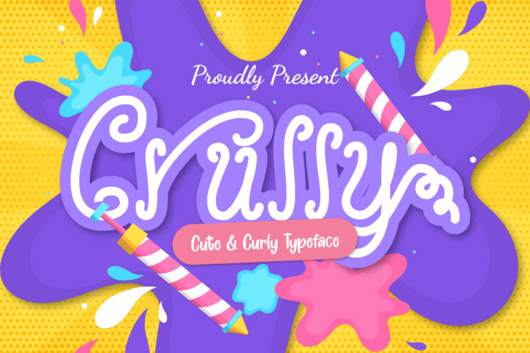 Crully Cute & Curly Typeface