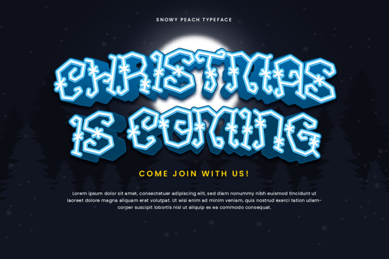 Snowy Peach Christmas Decorative - Image 5