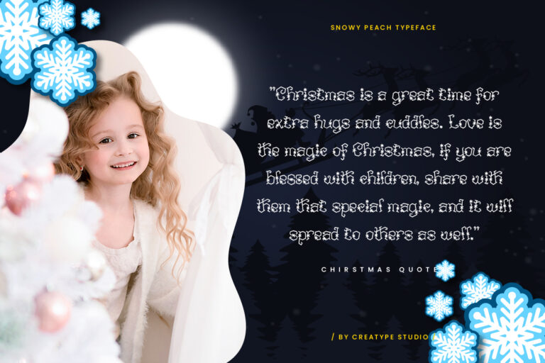 Snowy Peach Christmas Decorative - Image 6