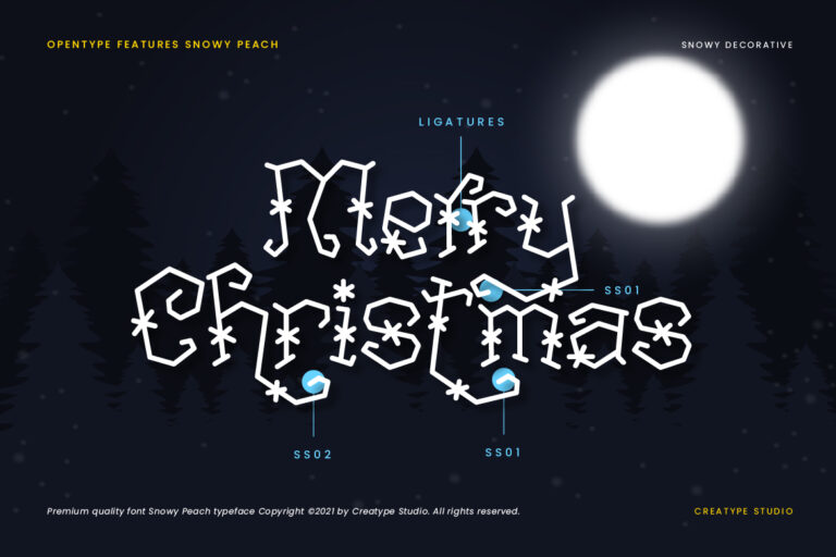 Snowy Peach Christmas Decorative - Image 7